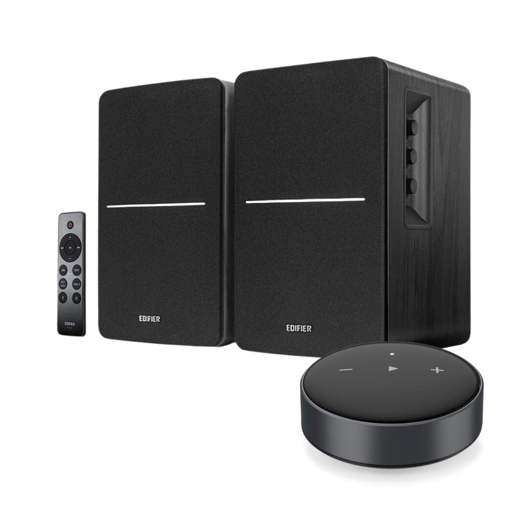 Edifier R1280T Active Bookshelf Speakers + WiiM Mini Music Streamer – K ...