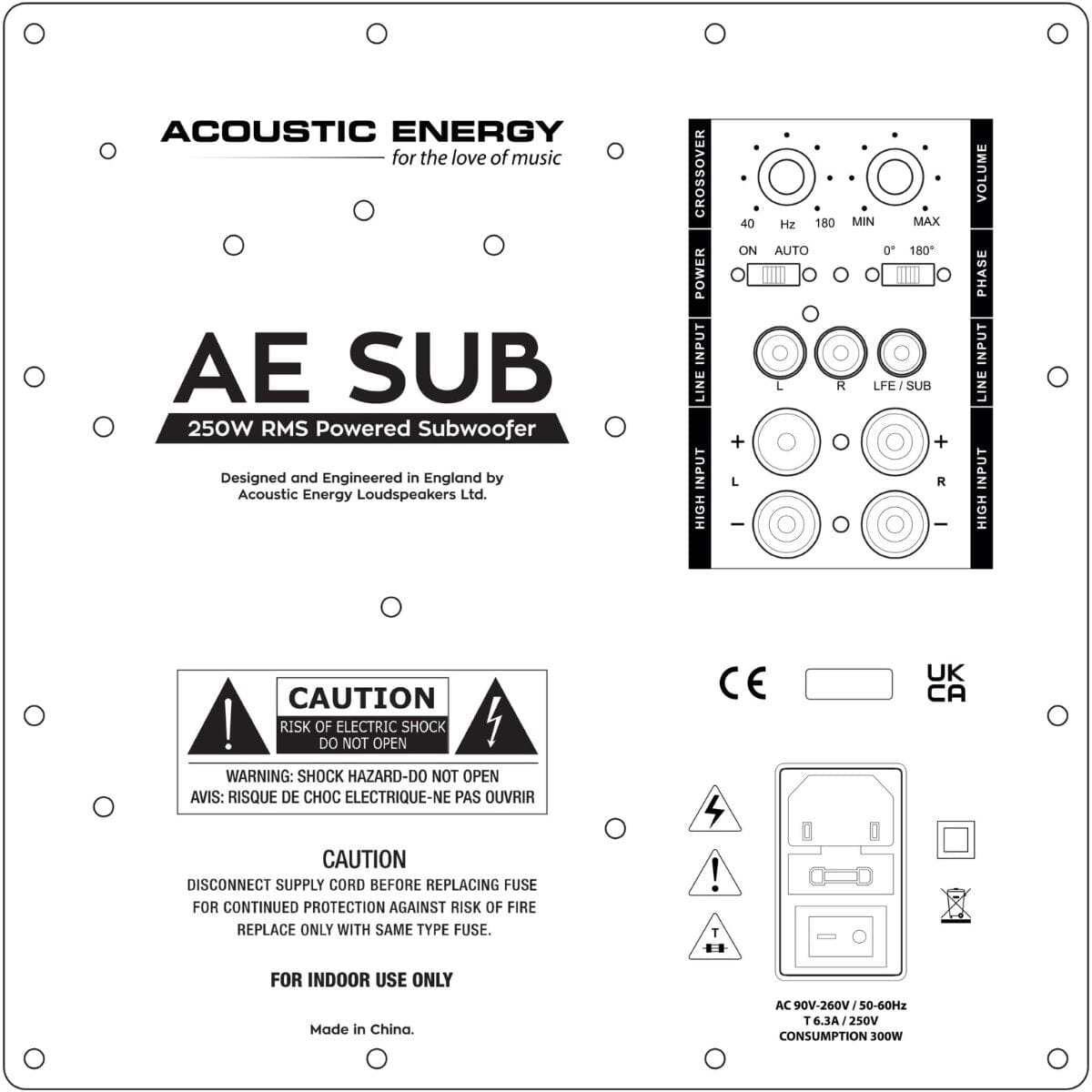 Acoustic Energy AESub 12" Active Subwoofer - K&B Audio