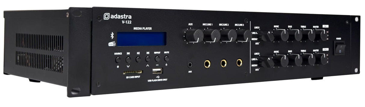 Adastra V Series Dual Zone 100V Mixer Amplifiers with DAB, Bluetooth & USB - K&B Audio