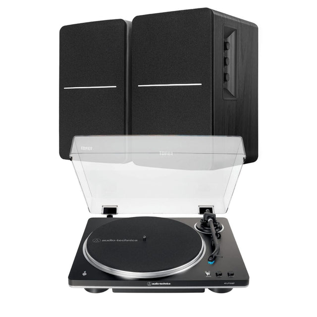 Audio-Technica AT-LP70XBT Automatic Turntable + Edifier R1280DBs Active Bluetooth Speakers - K&B Audio