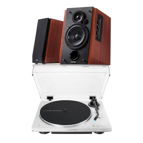 Audio-Technica AT-LP70XBT Automatic Turntable + Edifier R1700BT Active Bluetooth Speakers - K&B Audio