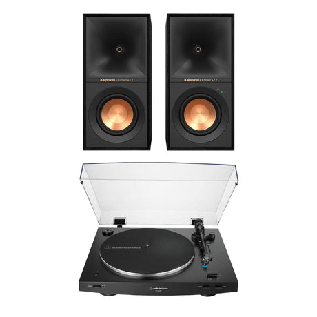 Audio-Technica LP3XBT Automatic Turntable + Klipsch R-40PM Active Bookshelf Speakers - K&B Audio