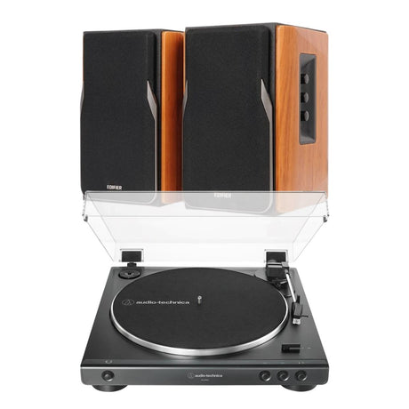 Audio-Technica LP60X Automatic Turntable + Edifier R1380T Active Bookshelf Speakers - K&B Audio