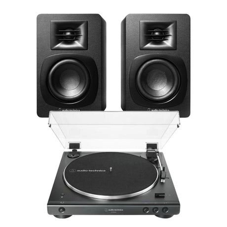 Audio-Technica LP60X + SP3X Active Bluetooth Speakers Turntable Bundles Audio-Technica Standard + Bluetooth ( LP60XBT) 