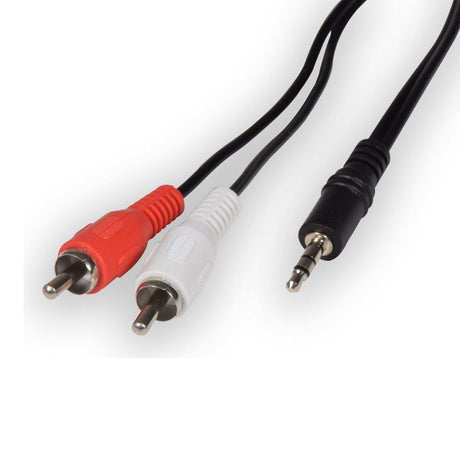 AV Link 3.5mm Stereo Plug to 2 x RCA Plugs Lead - 1.2m - K&B Audio