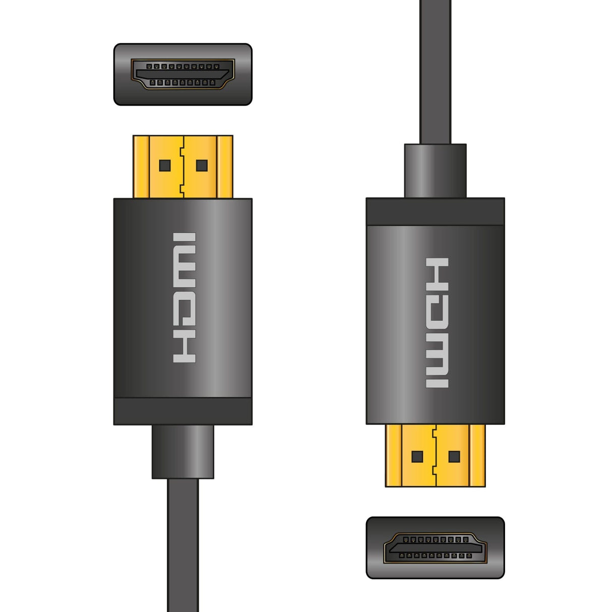 AV Link Premium 4K HDMI Leads with Aluminium Head-Shell - K&B Audio