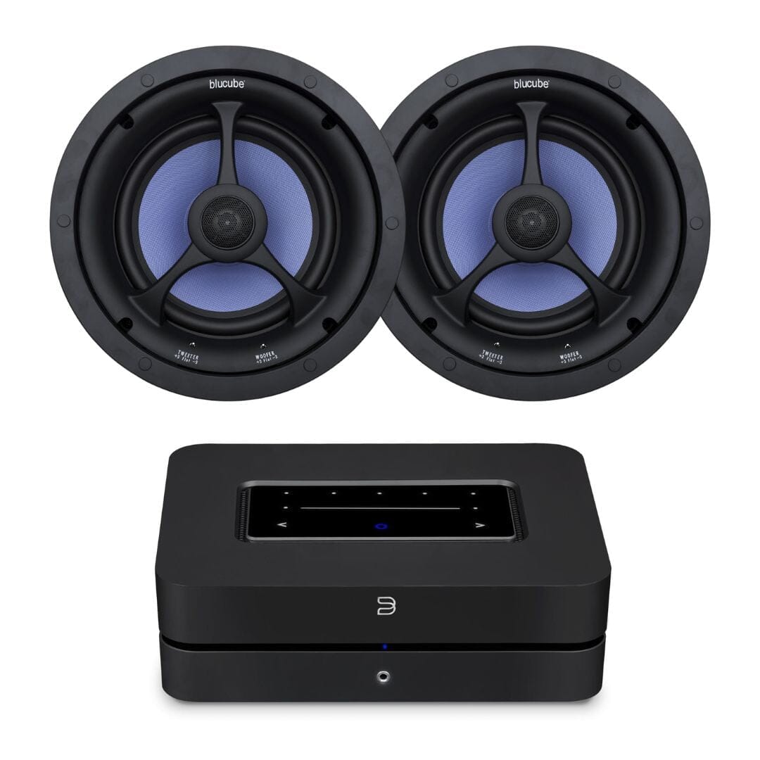 Bluesound Powernode + Blucube BCK80 8" Ceiling Speakers - K&B Audio