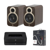 Bluesound Powernode + Q Acoustics 3020c Bookshelf Speakers - K&B Audio