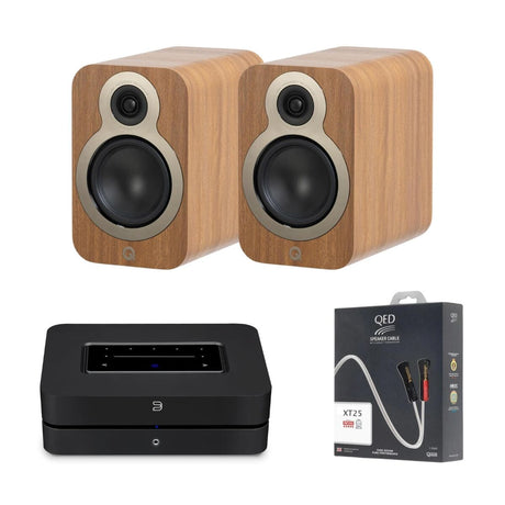 Bluesound Powernode + Q Acoustics 3020c Bookshelf Speakers - K&B Audio