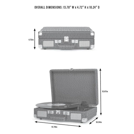 Crosley Cruiser Deluxe Plus Portable Record Player with Bluetooth Turntables Crosley 