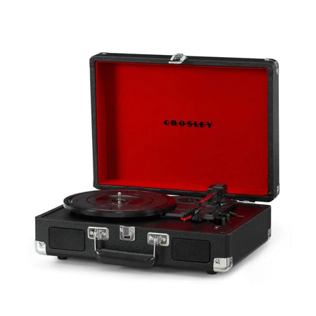 Crosley Cruiser Deluxe Plus Portable Record Player with Bluetooth Turntables Crosley Black 