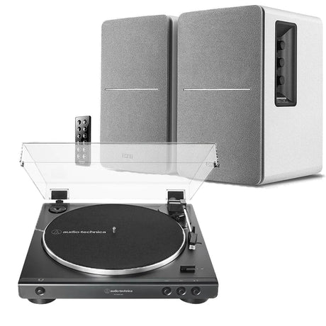 Edifier R1280DB & Audio-Technica LP60X Turntable with Bluetooth Speakers - K&B Audio