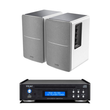 Edifier R1280DB + Teac PD-301 CD Player with Speakers inc. Bluetooth, DAB Radio & USB - K&B Audio