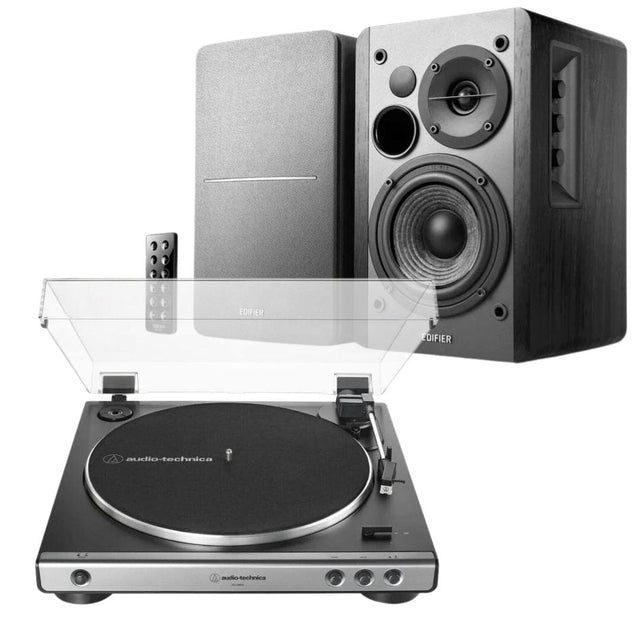 Audio-Technica LP60X Turntable + Edifier R1280T Active Bookshelf Speakers - K&B Audio