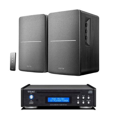 Edifier R1280T + Teac PD-301 CD Player with Speakers inc. Bluetooth, DAB Radio & USB - K&B Audio