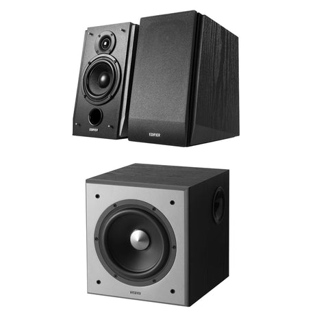 Edifier R1855DB Active Bookshelf Speakers + Edifier T5 Subwoofer - K&B Audio