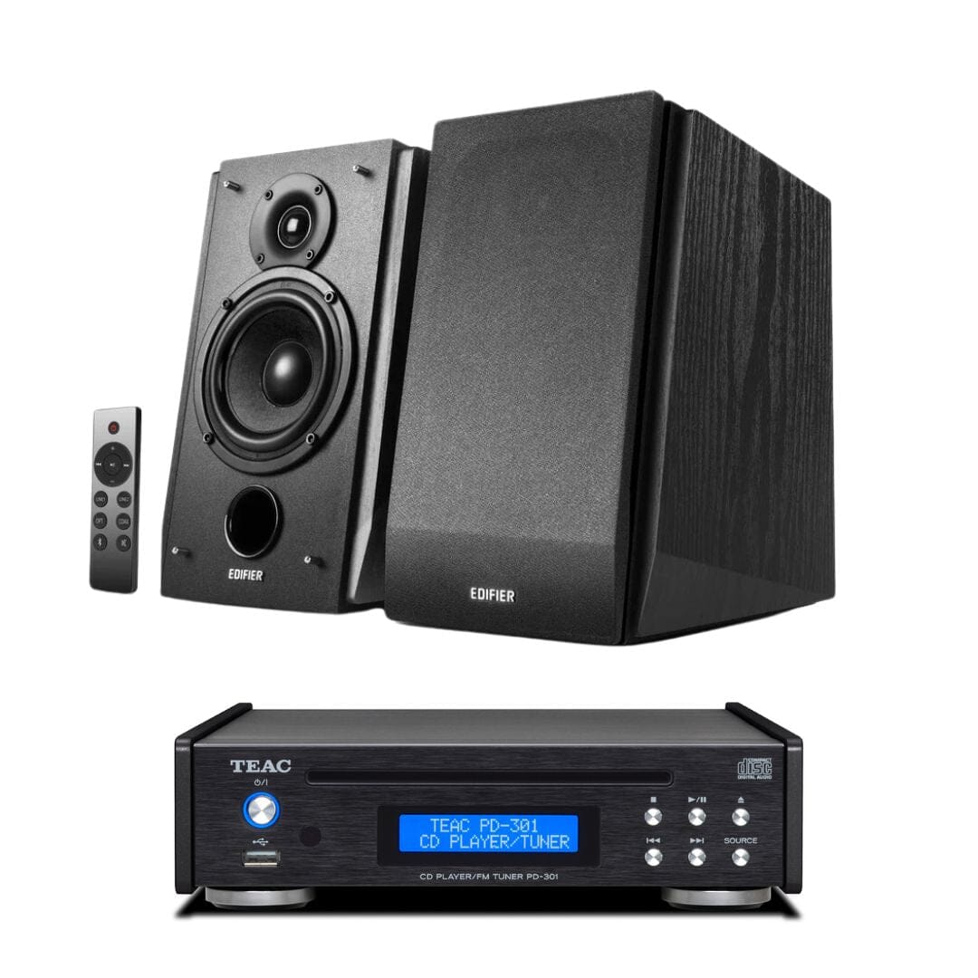 Edifier R1855DB + Teac PD-301 CD Player with Speakers inc. Bluetooth, DAB Radio & USB - K&B Audio