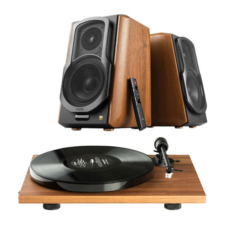 Pro-Ject E1 Phono Turntable + Edifier S1000MKII Active Bluetooth Speakers - K&B Audio