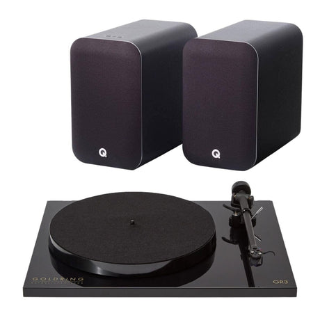 Goldring GR3 Turntable + Q Acoustics M20 Active Bluetooth Speakers - K&B Audio