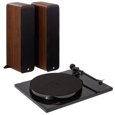 Goldring GR3 Turntable + Q Acoustics M40 Active Floorstanding Speakers with Bluetooth - K&B Audio