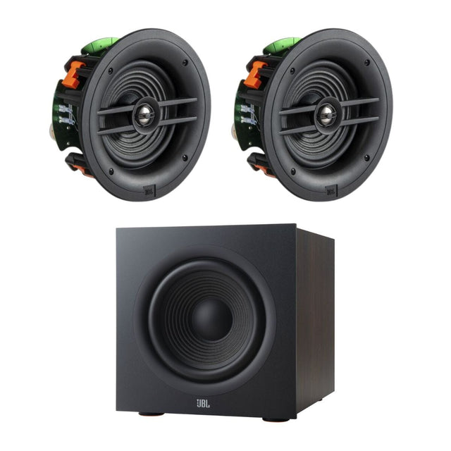 JBL Stage 280C + 220P 2.1 Ceiling Speaker & Subwoofer Package - 8" - K&B Audio