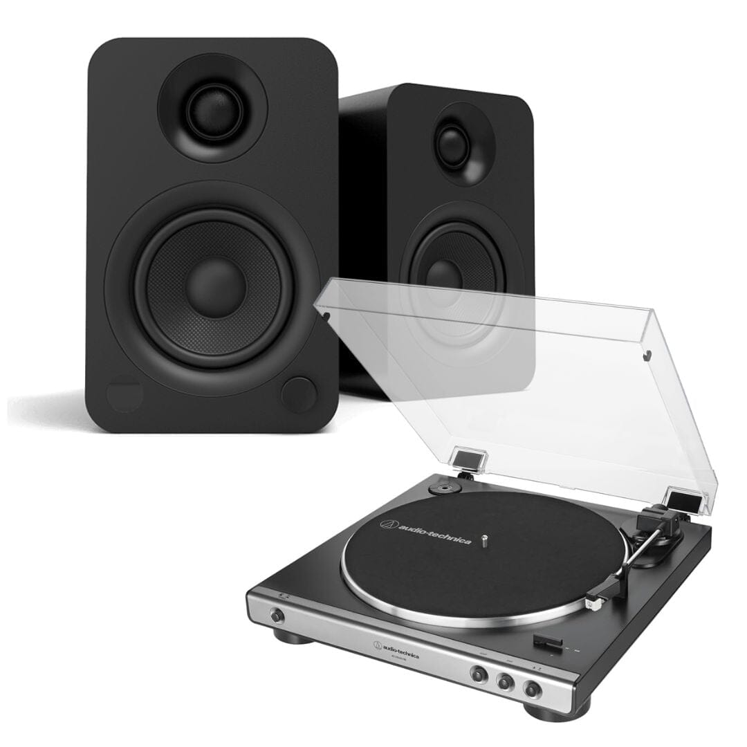 Audio-Technica LP60X Turntable + Kanto YU Active Bluetooth Speakers - K&B Audio