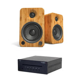 Kanto YU4 4" Active Bookshelf Speakers with Bluetooth + Tangent CD II CD Player - K&B Audio