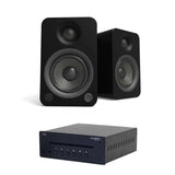 Kanto YU4 4" Active Bookshelf Speakers with Bluetooth + Tangent CD II CD Player - K&B Audio