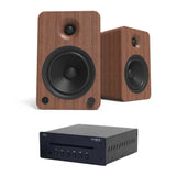 Kanto YU6 5.25" Active Bookshelf Speakers with Bluetooth + Tangent CD II CD Player - K&B Audio