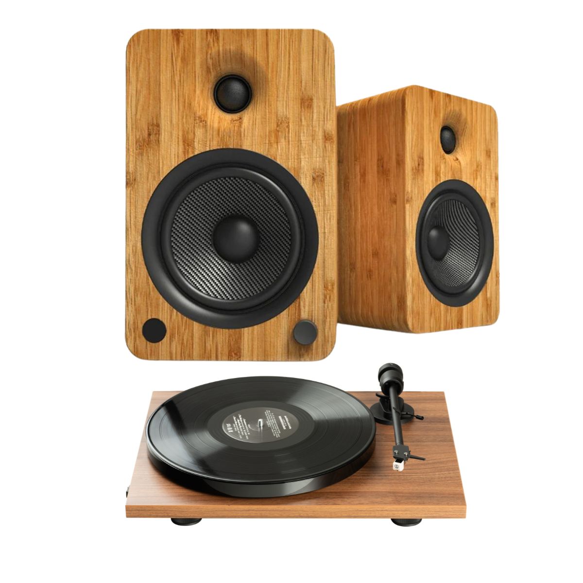 Pro-Ject E1 Turntable + Kanto YU6 Active Bluetooth Speakers - K&B Audio