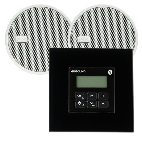 KB Sound In Wall Premium FM/DAB Radio & Bluetooth Ceiling Speaker System In Ceiling Speaker Systems KB Sound Black 2.5" 