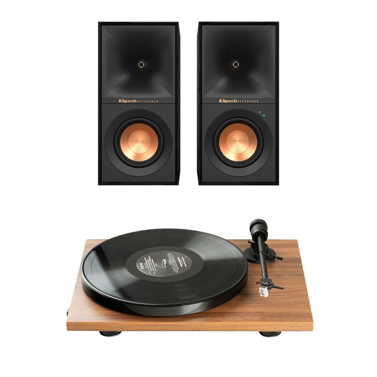 Klipsch R-40PM Active Speakers + Pro-Ject E1 Turntable - K&B Audio