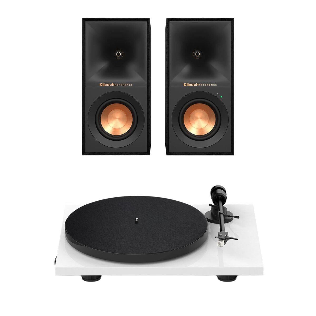 Klipsch R-40PM Active Speakers + Pro-Ject E1 Turntable - K&B Audio