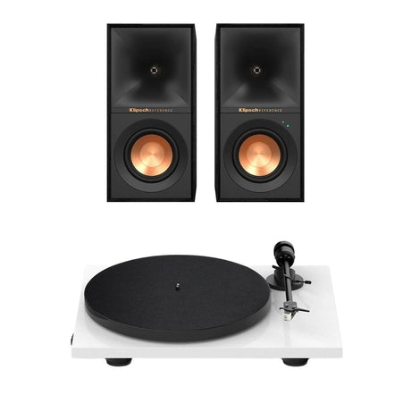 Klipsch R-40PM Active Speakers + Pro-Ject E1 Turntable - K&B Audio