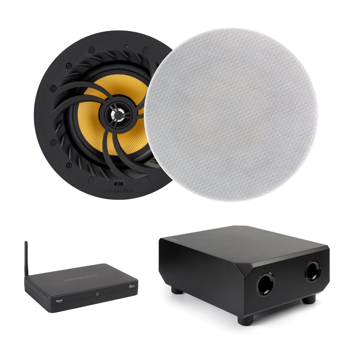 Lithe Audio 2.0 Wi-Fi Ceiling Speaker System with WiSA - K&B Audio