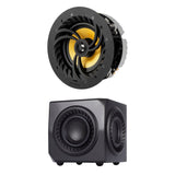 Lithe Audio 6.5" WiFi & Bluetooth Ceiling Speaker & Subwoofer Bundle - K&B Audio