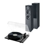 Magnat 5A Active Floorstanding Speakers + Pro-Ject E1 Phono Turntable - K&B Audio