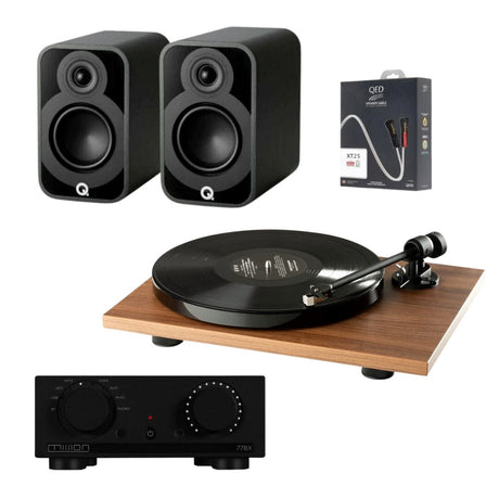 Mission 778X Amplifier, Pro-Ject E1 & Q Acoustics 5010 Bookshelf Speakers - K&B Audio