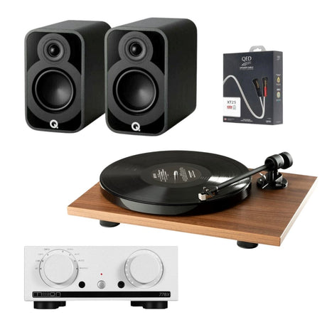 Mission 778X Amplifier, Pro-Ject E1 & Q Acoustics 5010 Bookshelf Speakers - K&B Audio