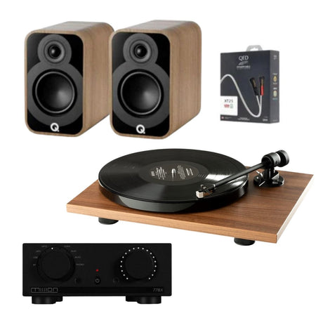 Mission 778X Amplifier, Pro-Ject E1 & Q Acoustics 5010 Bookshelf Speakers - K&B Audio