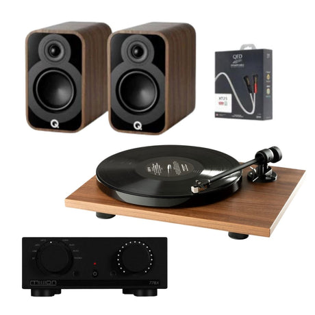 Mission 778X Amplifier, Pro-Ject E1 & Q Acoustics 5010 Bookshelf Speakers - K&B Audio