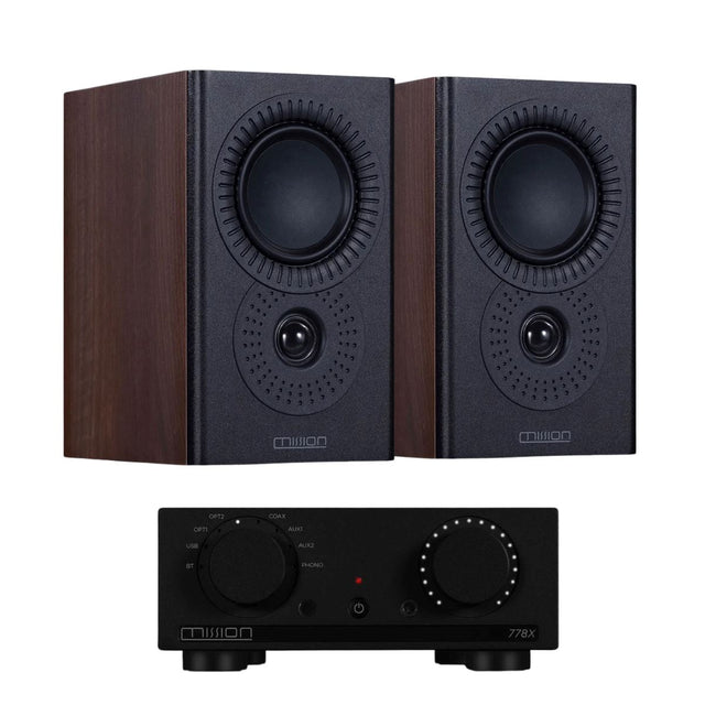 Mission 778X Integrated Amplifier + Mission LX-1 Bookshelf Speakers - K&B Audio