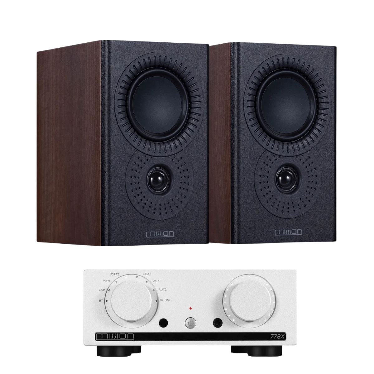 Mission 778X Integrated Amplifier + Mission LX-1 Bookshelf Speakers - K&B Audio