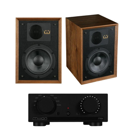 Mission 778X Integrated Amplifier + Wharfedale Denton 85 Bookshelf Speakers - K&B Audio