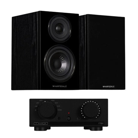 Mission 778X Integrated Amplifier + Wharfedale Diamond 12.1 Bookshelf Speakers - K&B Audio