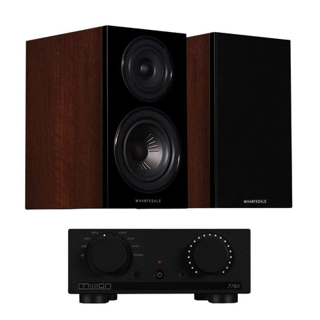 Mission 778X Integrated Amplifier + Wharfedale Diamond 12.1 Bookshelf Speakers - K&B Audio