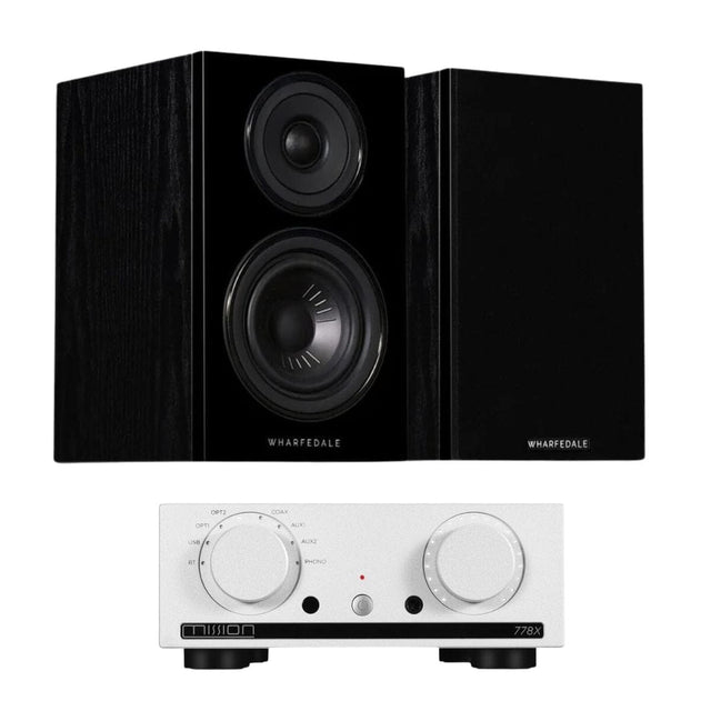 Mission 778X Integrated Amplifier + Wharfedale Diamond 12.1 Bookshelf Speakers - K&B Audio