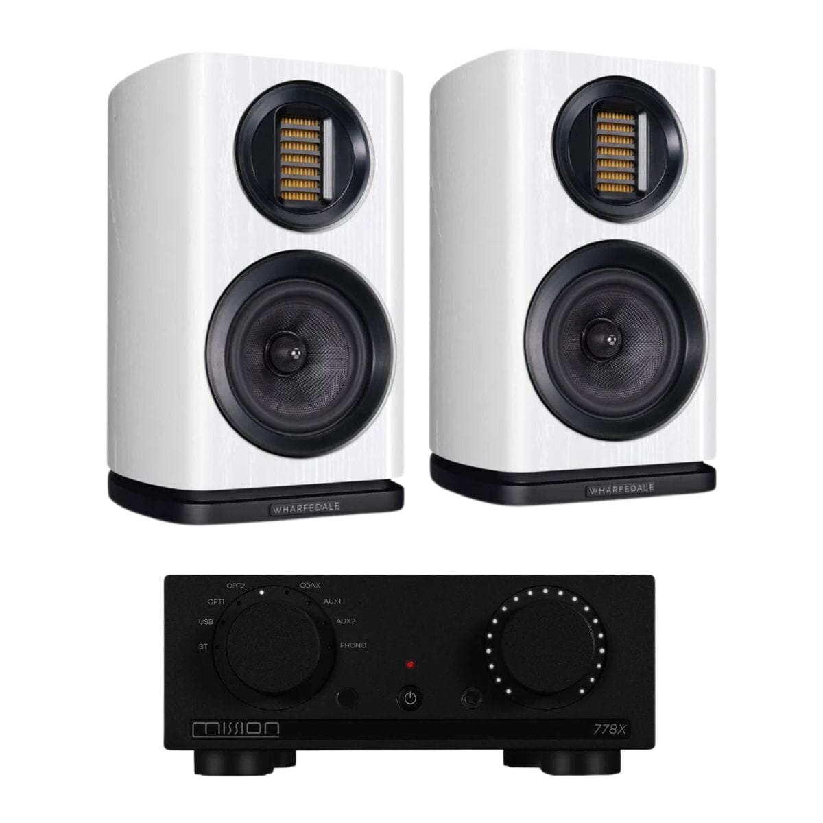 Mission 778X Integrated Amplifier + Wharfedale EVO 4.1 Bookshelf Speakers - K&B Audio