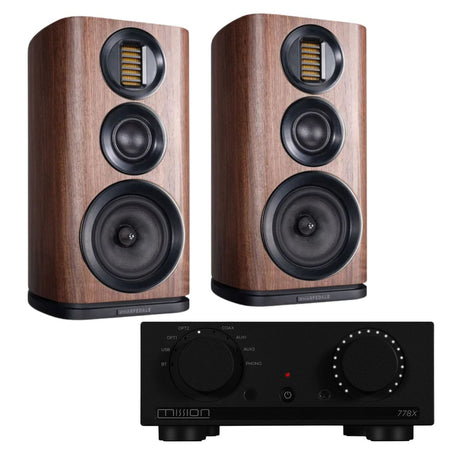 Mission 778X Integrated Amplifier + Wharfedale EVO 4.2 Bookshelf Speakers - K&B Audio