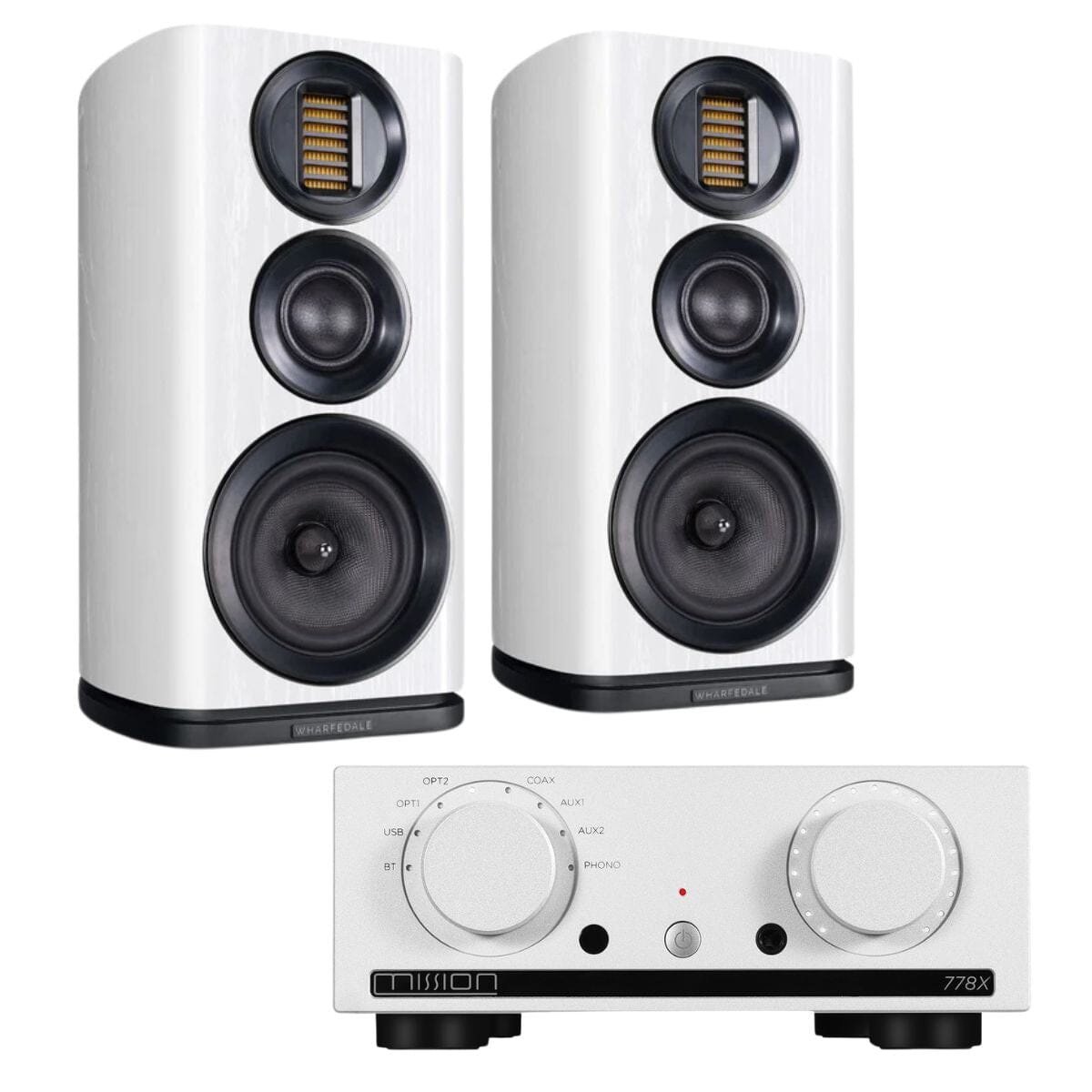 Mission 778X Integrated Amplifier + Wharfedale EVO 4.2 Bookshelf Speakers - K&B Audio